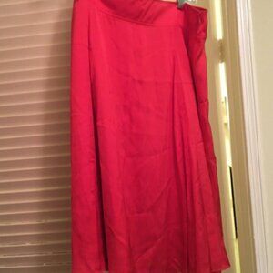 White House Black Market Red Midi Skirt, size 12